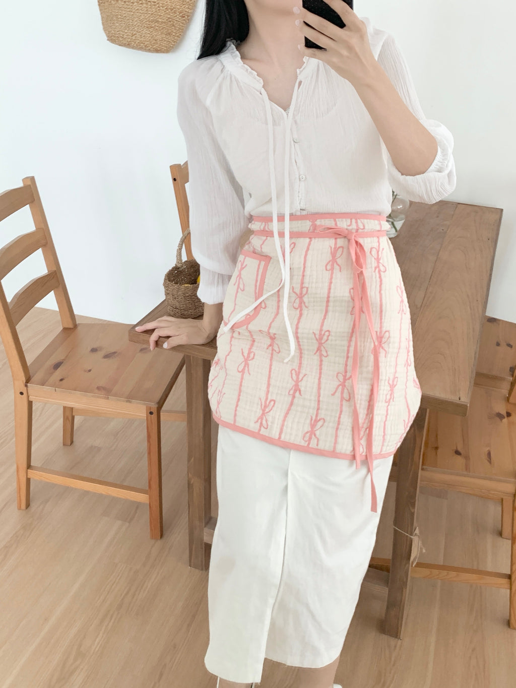 Pink Ribbon Apron