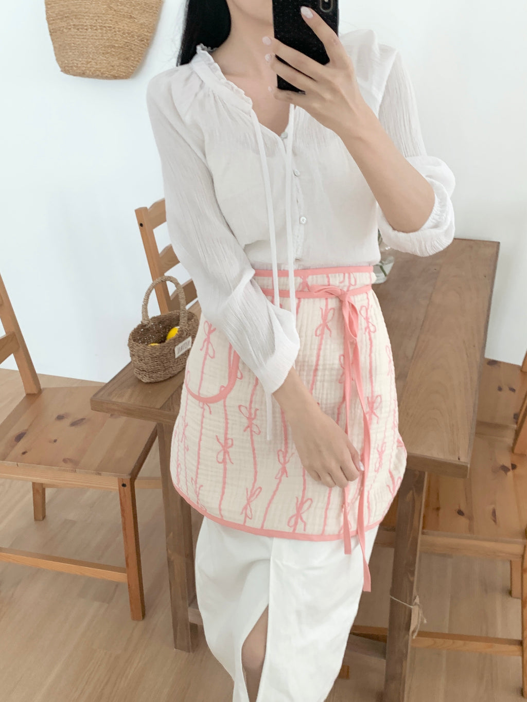 Pink Ribbon Apron