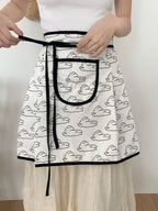 Cloud Bunny Apron:Black