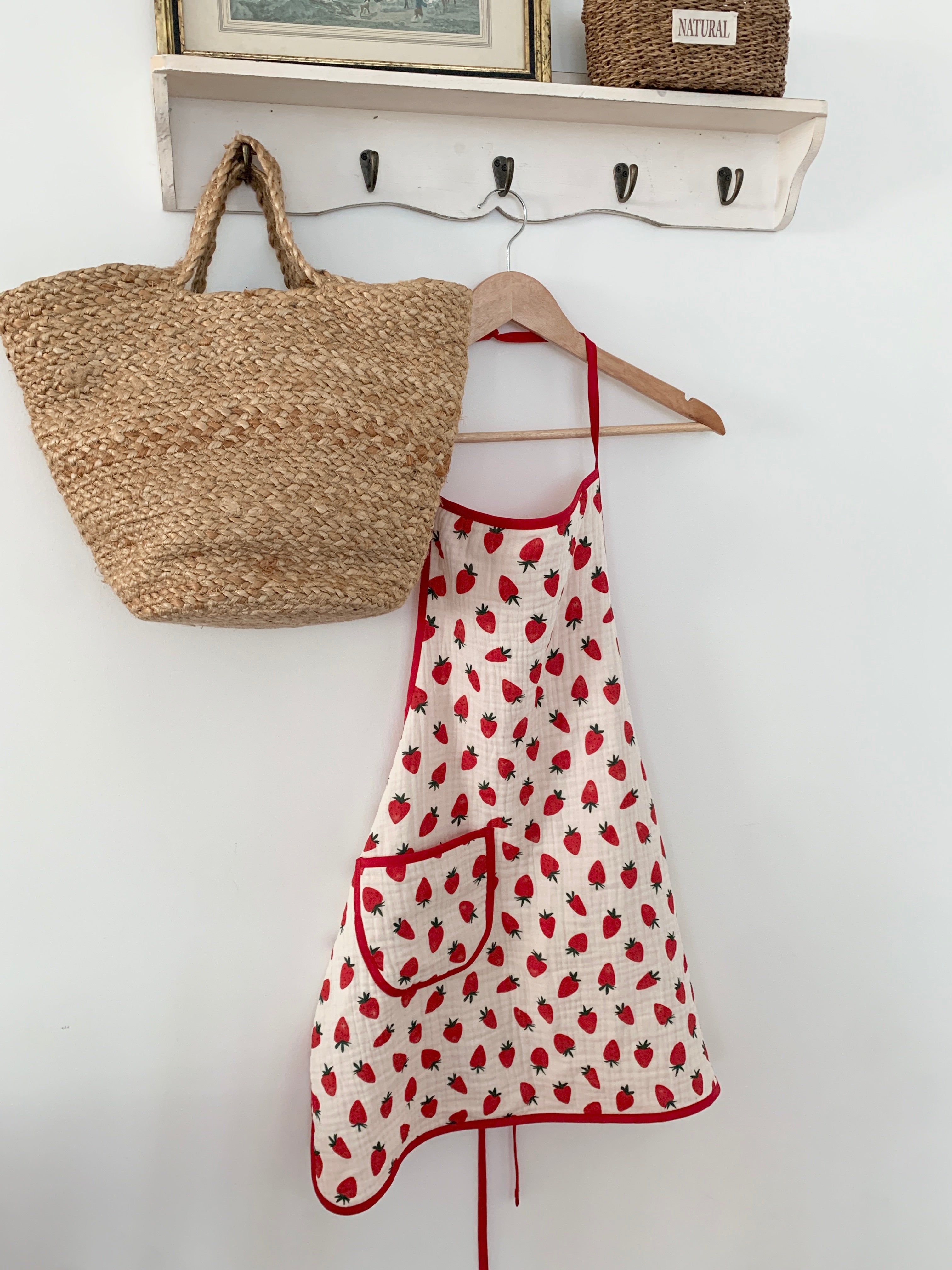 Little Strawberry Bib Apron