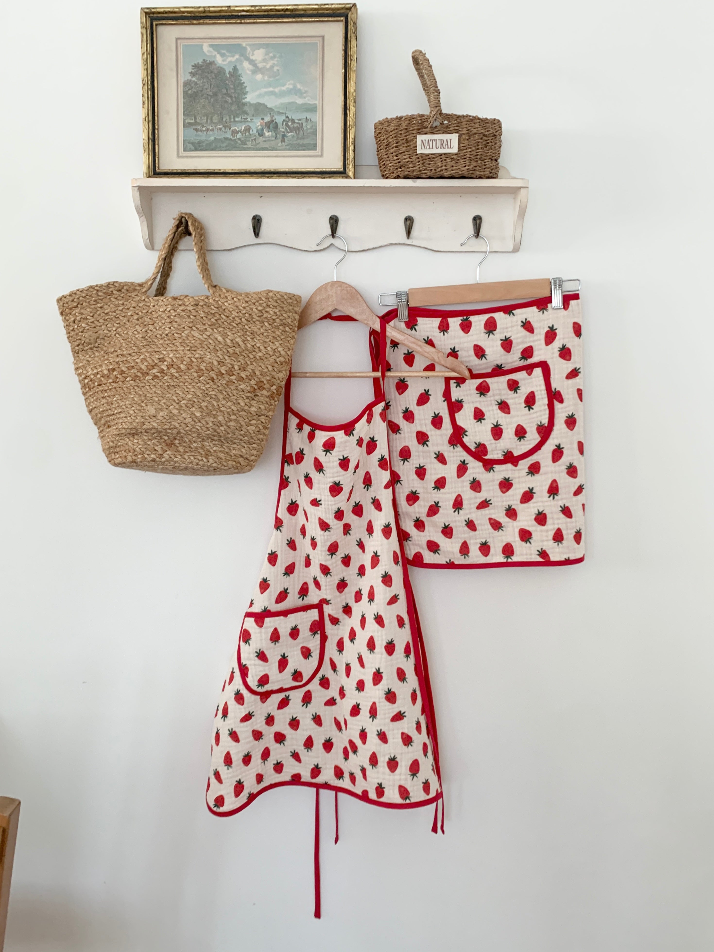 Little Strawberry Bib Apron
