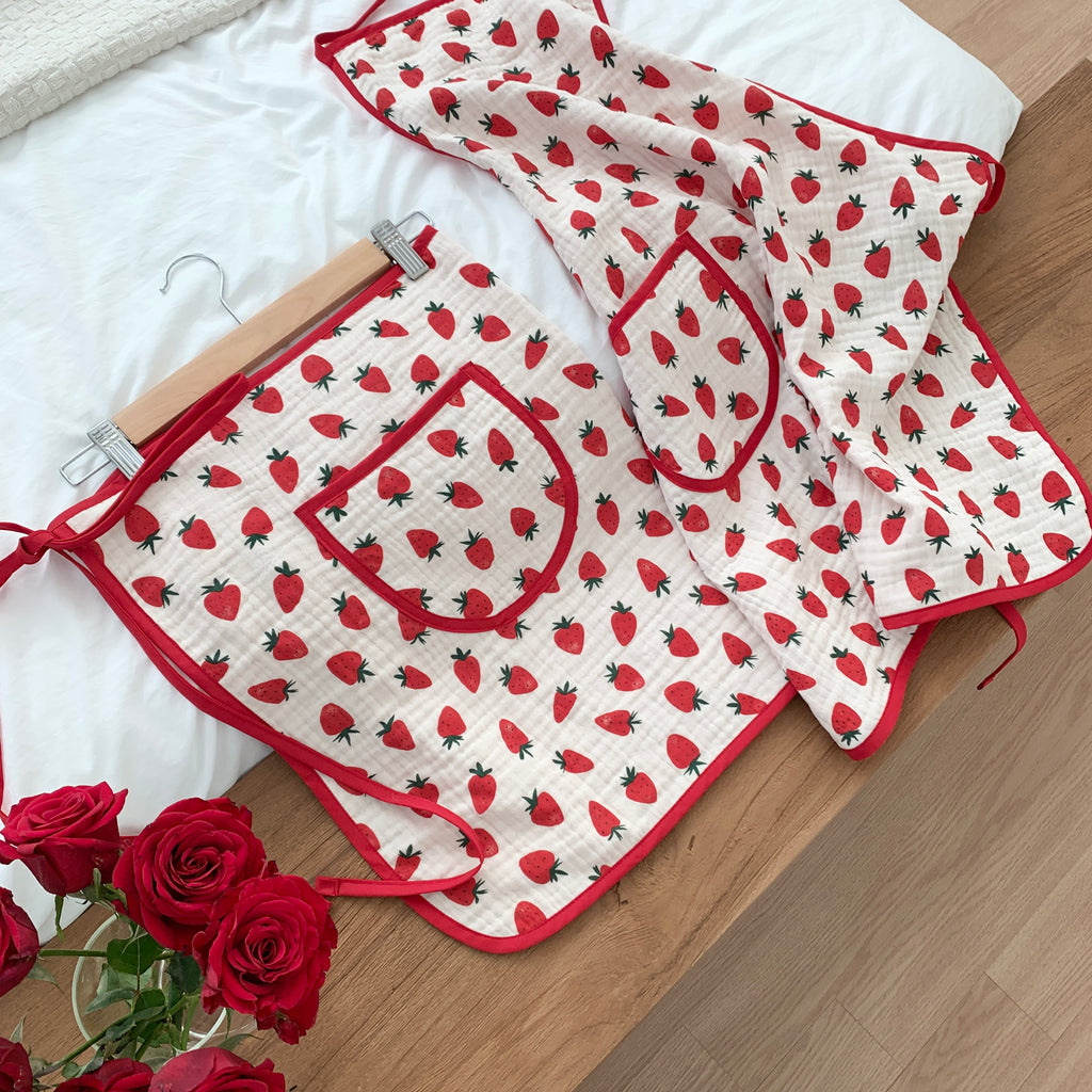Little Strawberry Bib Apron
