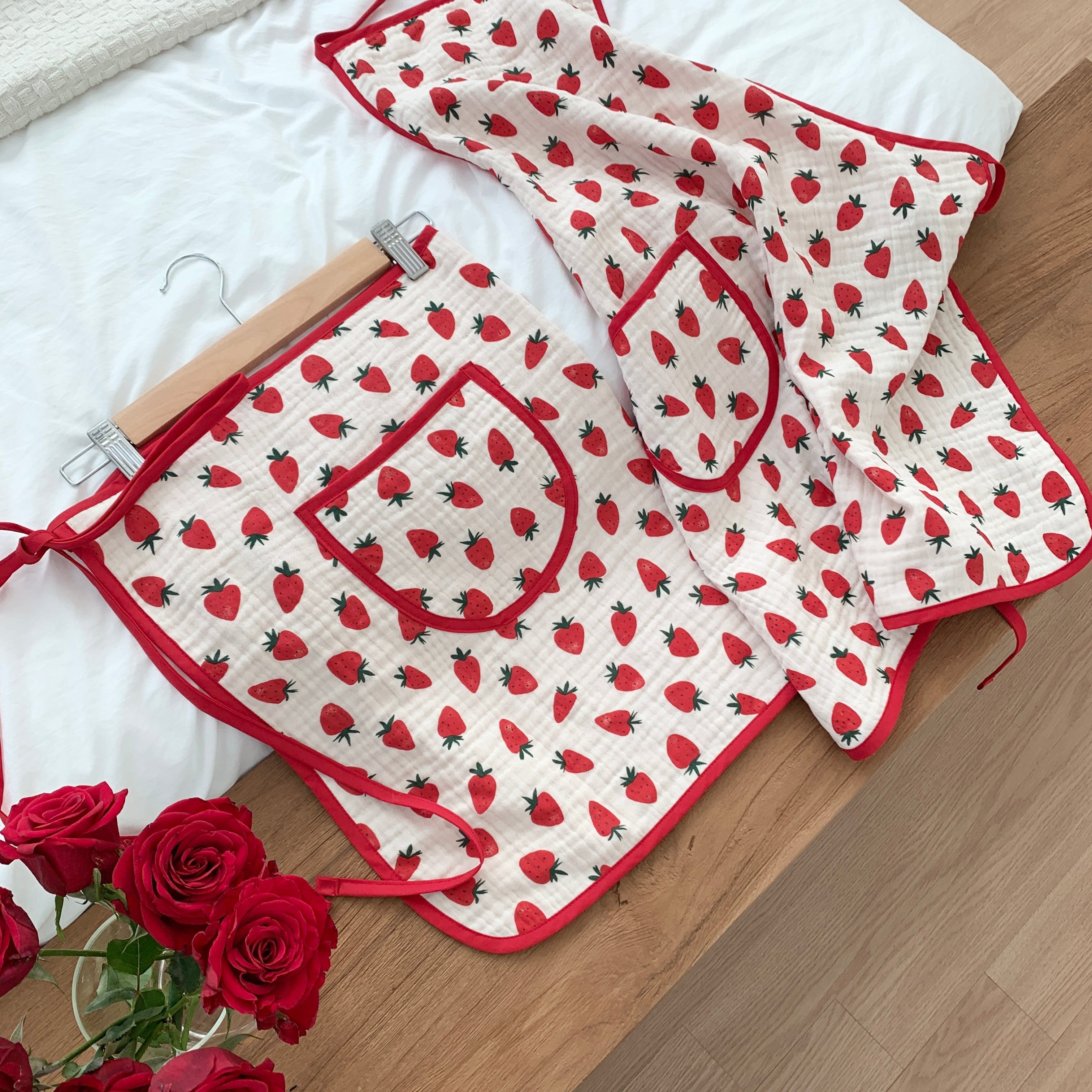 Little Strawberry Bib Apron
