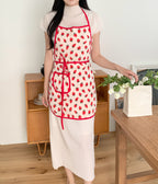 Little Strawberry Bib Apron:Red