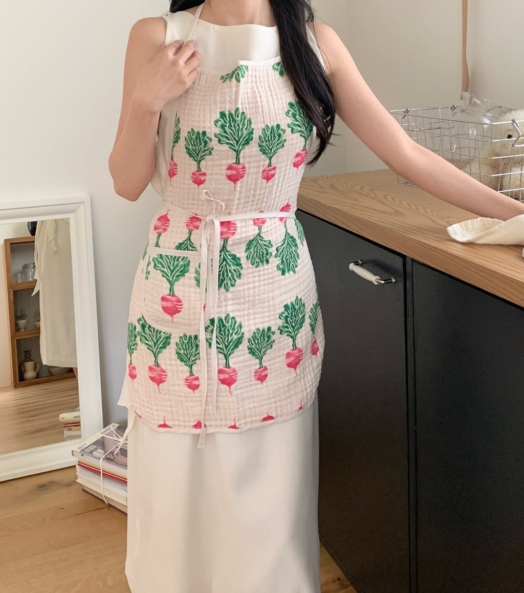 Garden Radish Bib Apron