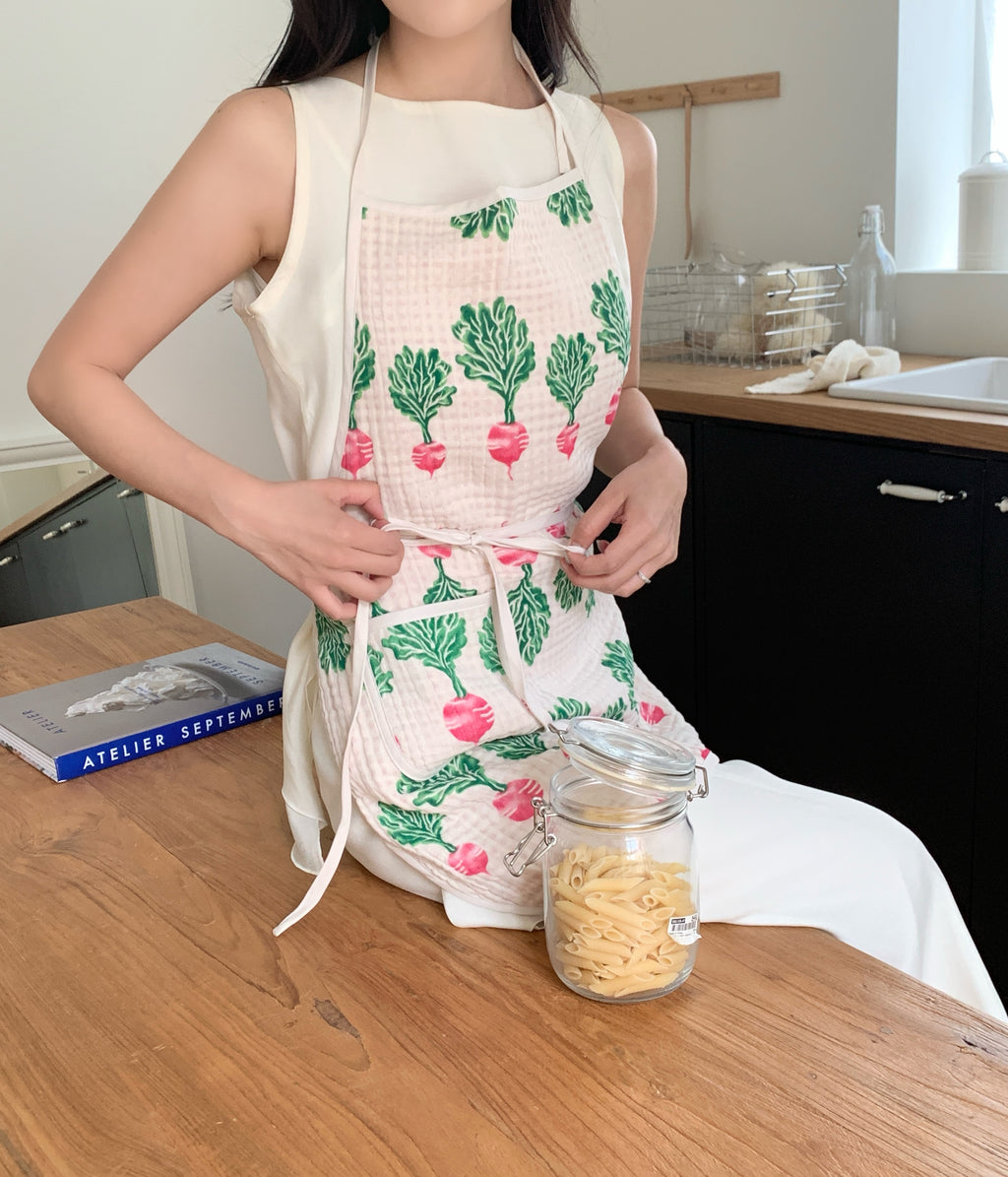 Garden Radish Bib Apron