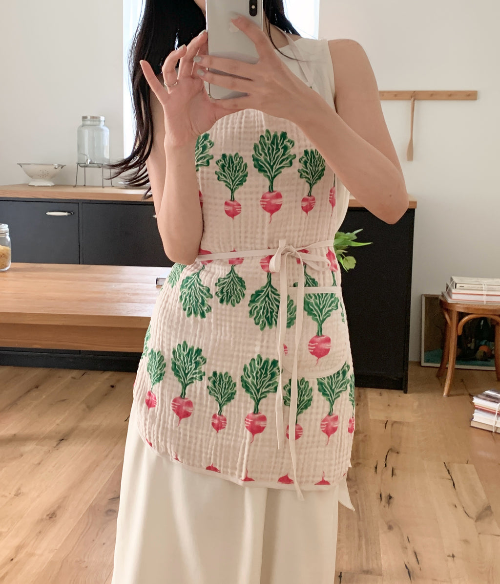 Garden Radish Bib Apron