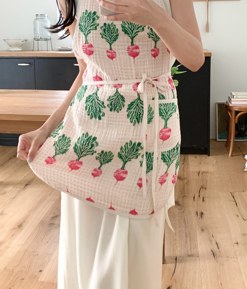 Garden Radish Bib Apron